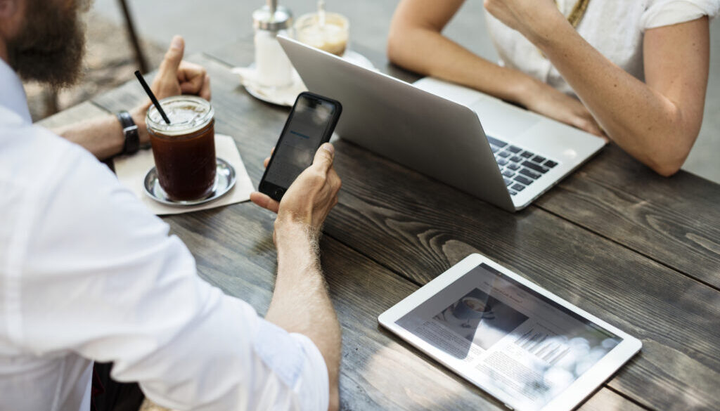 People hangout together at coffee shop