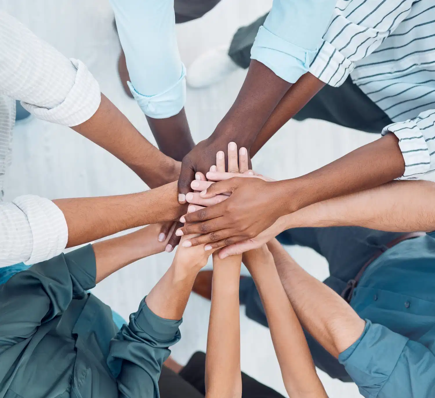 hands together support people